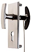 Garagentorgarnitur / 159 x 59 mm/ 60 mm Entfernung Nr.: 3023 / F1-eloxiert  Garagentorgarnitur / 159 x 59 mm/ 60 mm Entfernung Nr.: 3023 / F1-eloxiert
