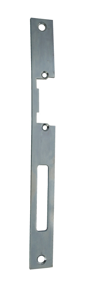 Flachschließbleche für Aluprofil / 250x24x3 mm verzinkt / vorgerichtet für elektrischen Türöffner