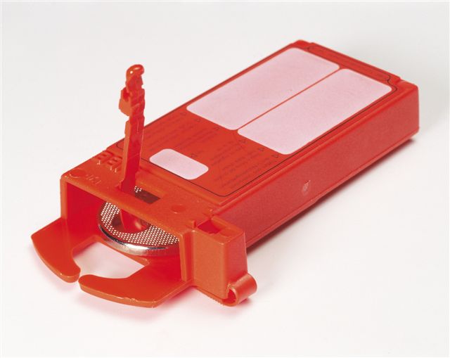 Schlüsselkeeper Nr. SK 408 / rot / Kunststoff (Siegelbehältnis für Schlüssel)