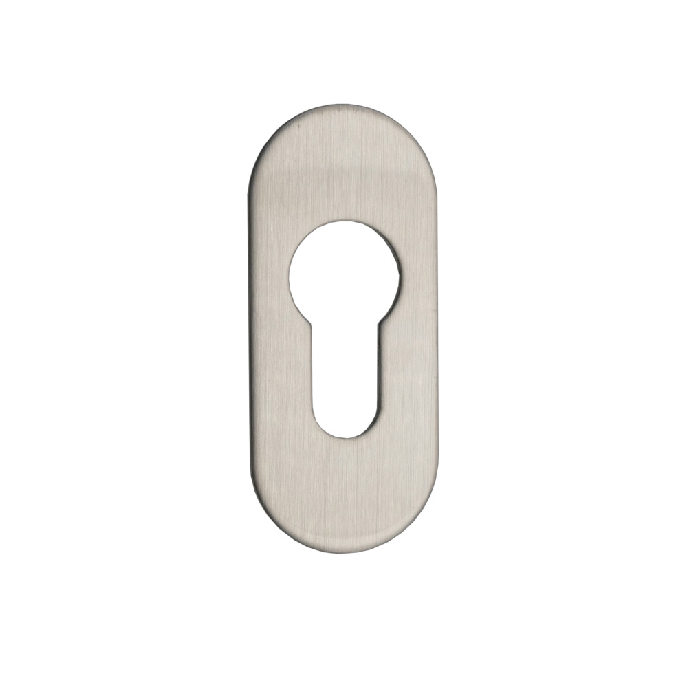 Kleberosette oval / Edelstahl massiv Art.-Nr.: 450 / 2 mm stark / PZ-gelocht