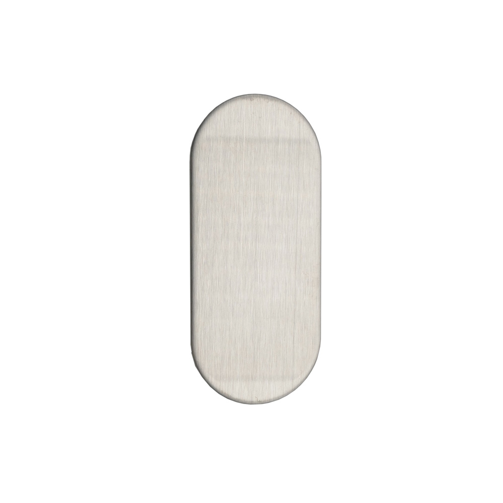 Kleberosette / ovale Ausführung / blind Nr. 450 / Edelstahl / 2 mm stark