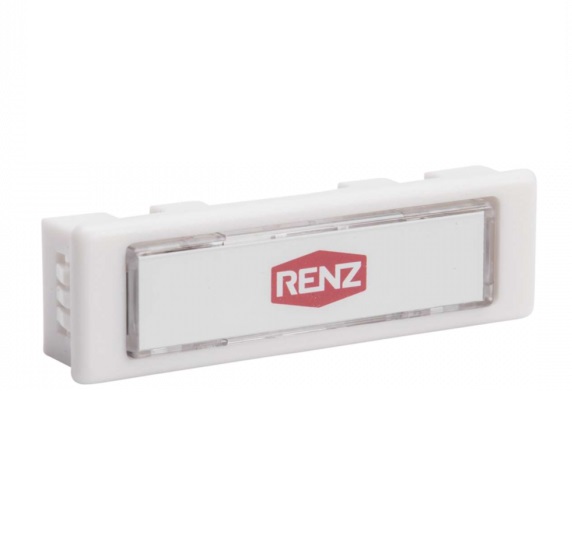 RENZ-Kombi-Taster Lira Nr. 97-9-85110 weiß/glasklar / Kunststoffrand weiß