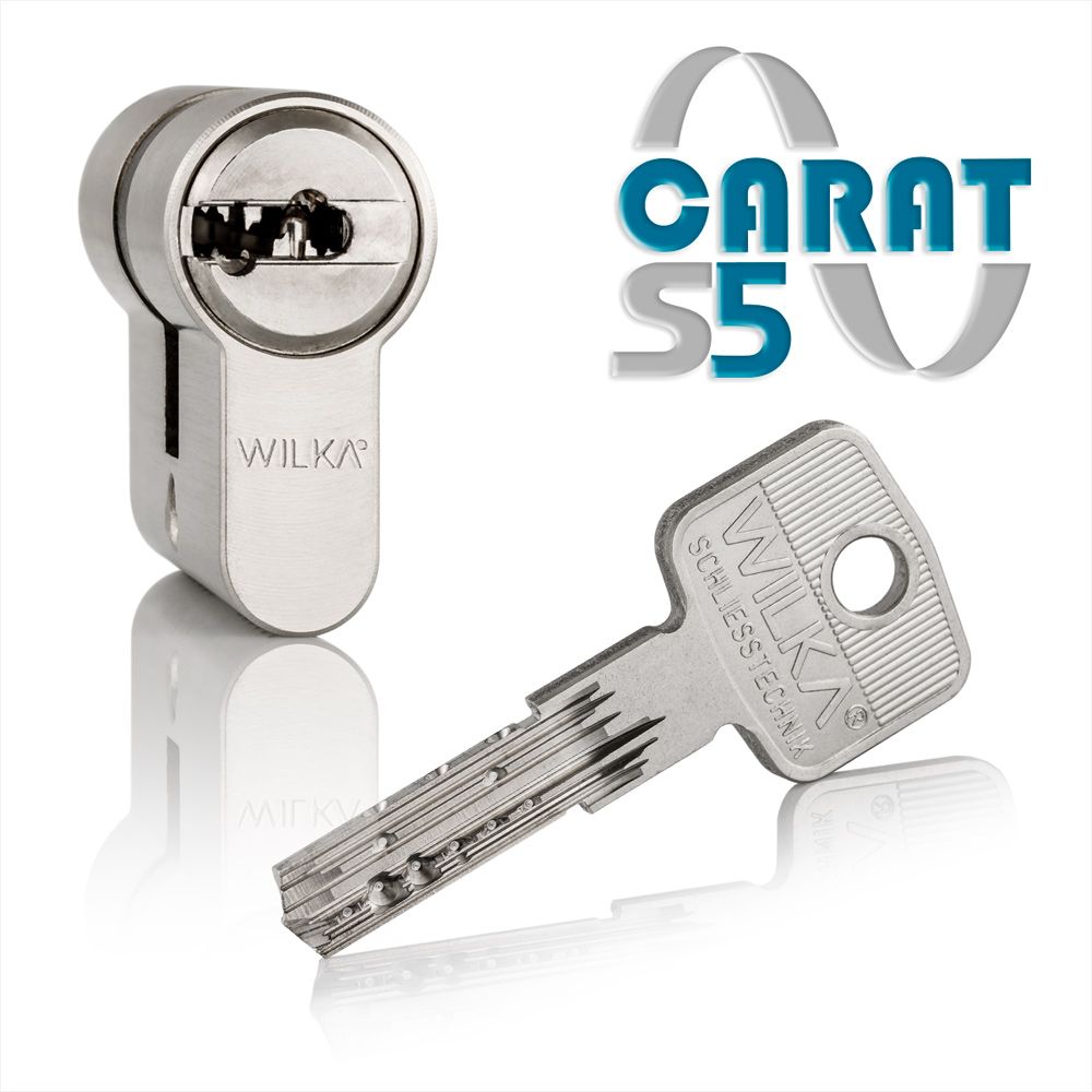 Bohrmulden-Halbzylinder CARAT S5 m.Sicherungskarte Länge: 26/10 mm / verschiedenschließend