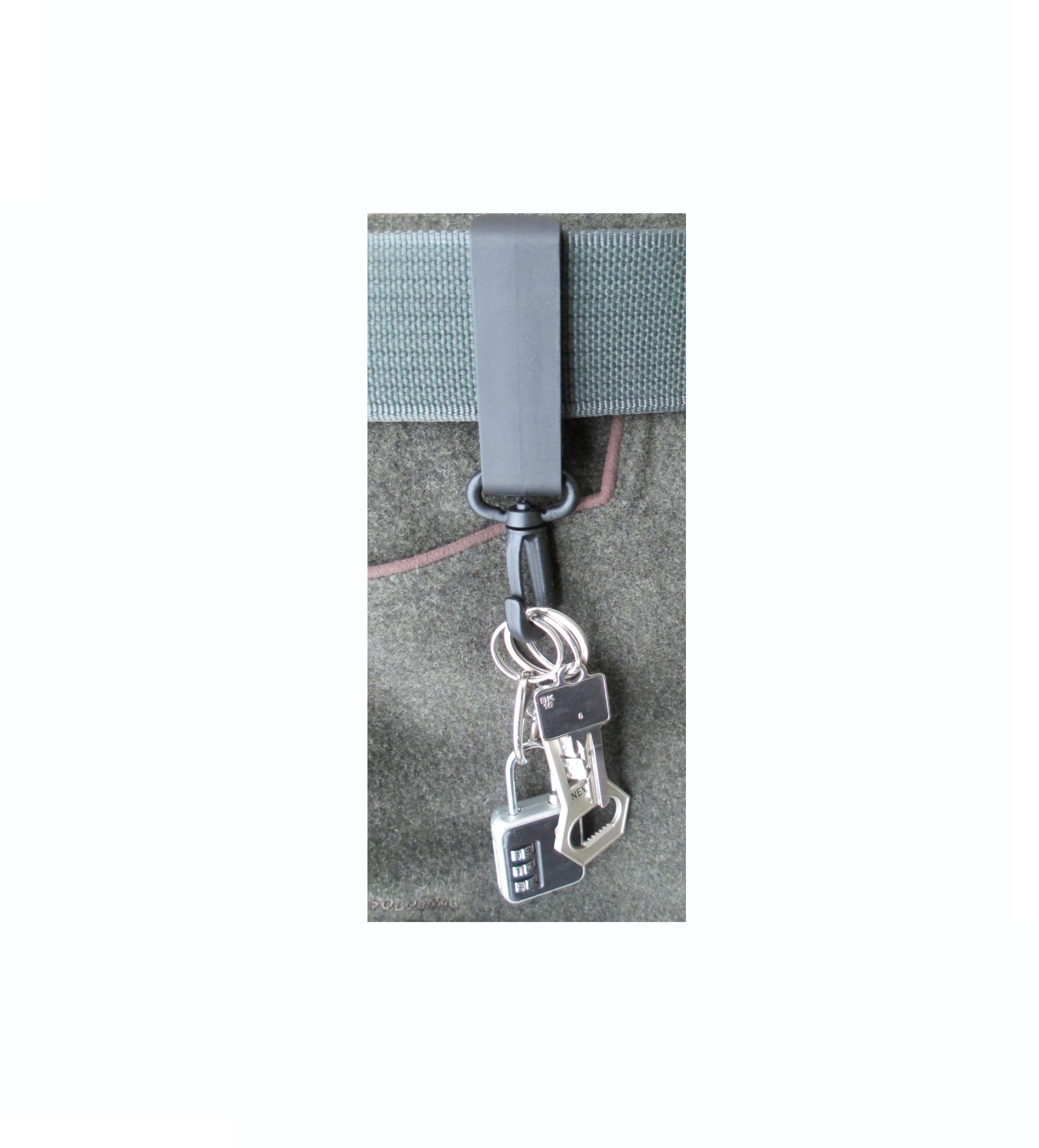 Gürtelclip BELTRIDER® - schwarz Multifunktionshalter für Kleinteile /mit Karabiner
