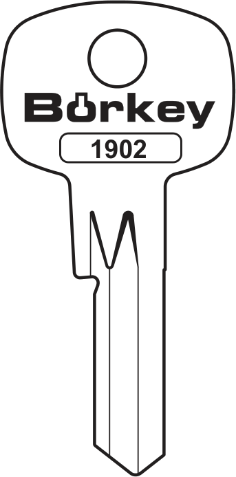 BÖRKEY Schlüsselrohling Nr. 1902 für CES Rohling Fabrikat: BÖRKEY