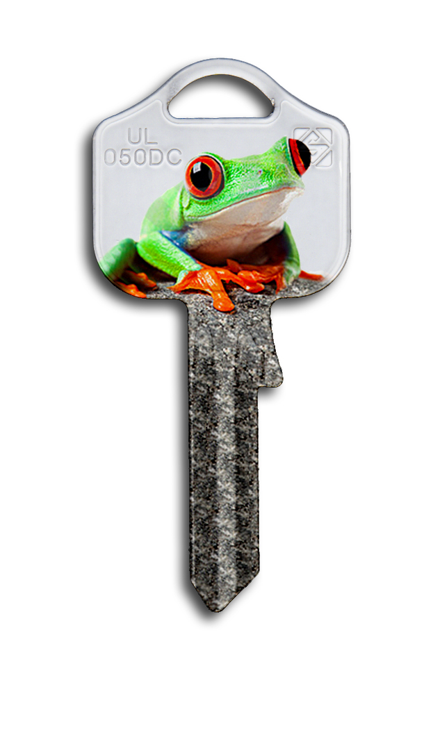 Universal-Schlüsselrohling "Frosch-Motiv"