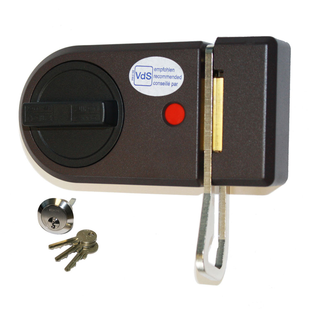 IKON-Kastensperrbügelschloss Nr. 5132/ 12 braun / mit Außenzylinder IKON-Kastensperrbügelschloss Nr. 5132/ 12 braun / mit Außenzylinder