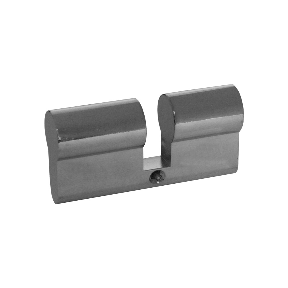 Massiver Blindzylinder Nr. 2160 Messing vernickelt Länge: 25/25 mm - mit Zylinderschraube: M5 x 80 mm