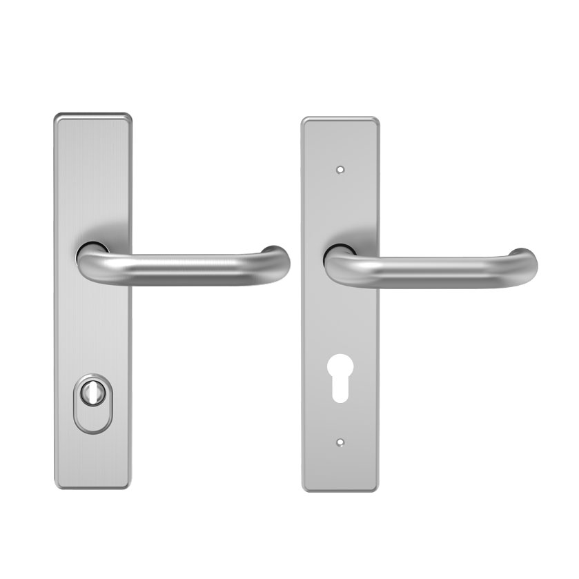 Alu-Schutzdrückergarnitur mit Kernziehschutz/ F1 72 mm / Zylindervorstand 10-15 mm / ES1 Alu-Schutzdrückergarnitur mit Kernziehschutz/ F1 72 mm / Zylindervorstand 10-15 mm / ES1
