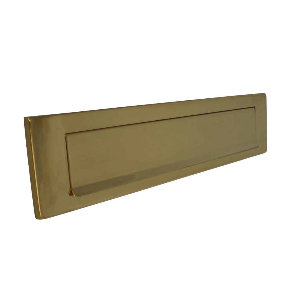 Briefeinwurf / Abm.: 340 x 76 mm / Messing poliert Titan / Einwurf: 278x45mm/ SONDERNETTOPREIS