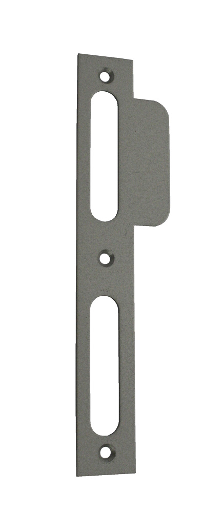 Lappenschließblech für Zimmertüren / käntig 170 x 24 mm / Stulp nickelsilber / DLS