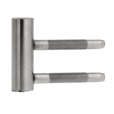 Rahmenteil für 3-tlg. 49 mm Bänder an Glastüren bei Holzzargen / Stahl vernickelt / Höhe: 48,5 mm