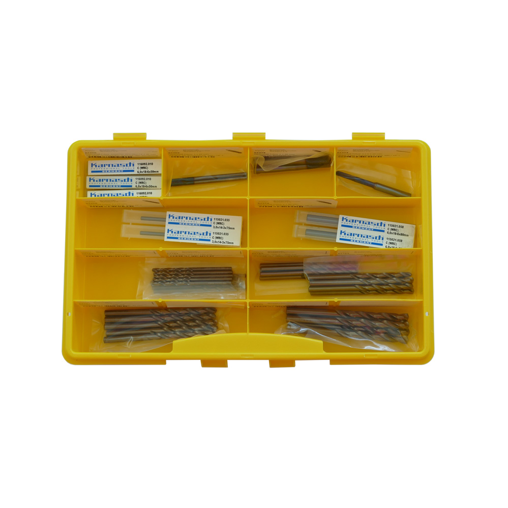 Hartmetallfräser- und Metallbohrer-Sortimentsbox 1 Set = 12 teilig