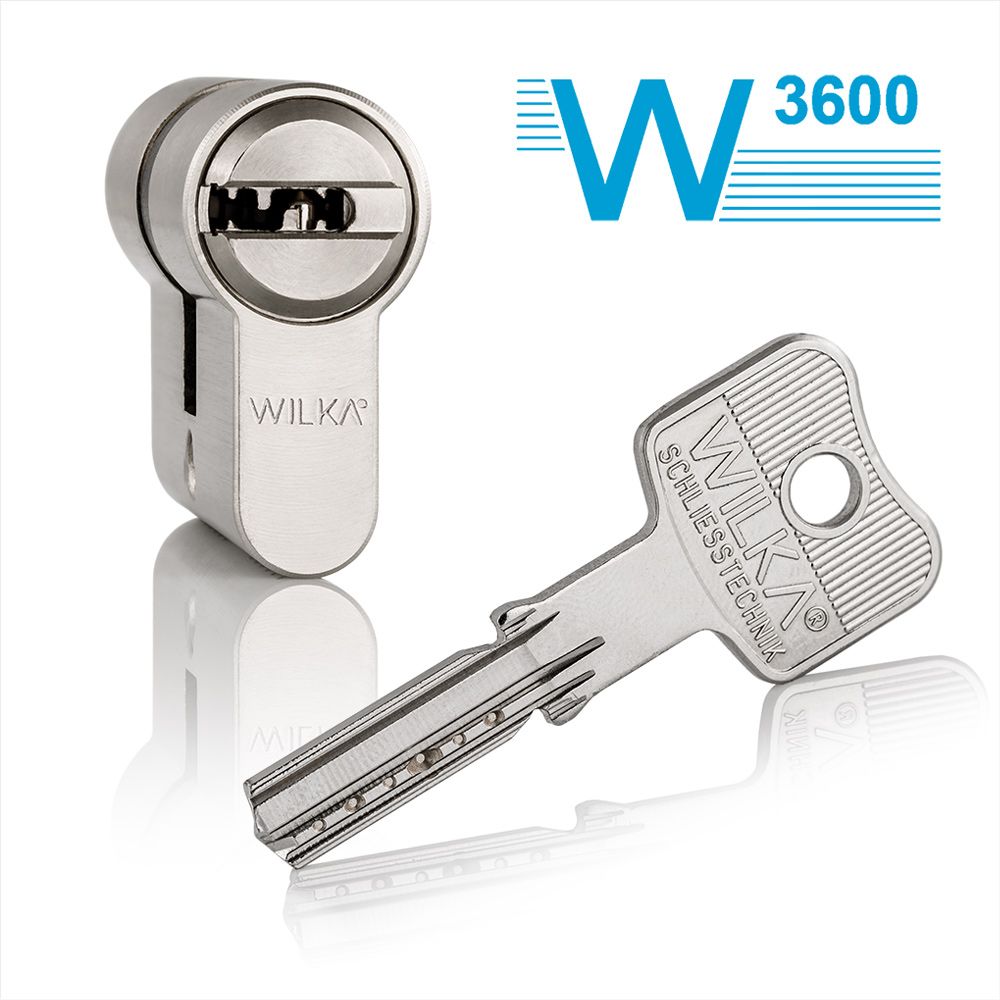 WILKA Halbzylinder mit Wendeschlüssel Nr. W3610 Länge: 40/10 mm / gleichschließend