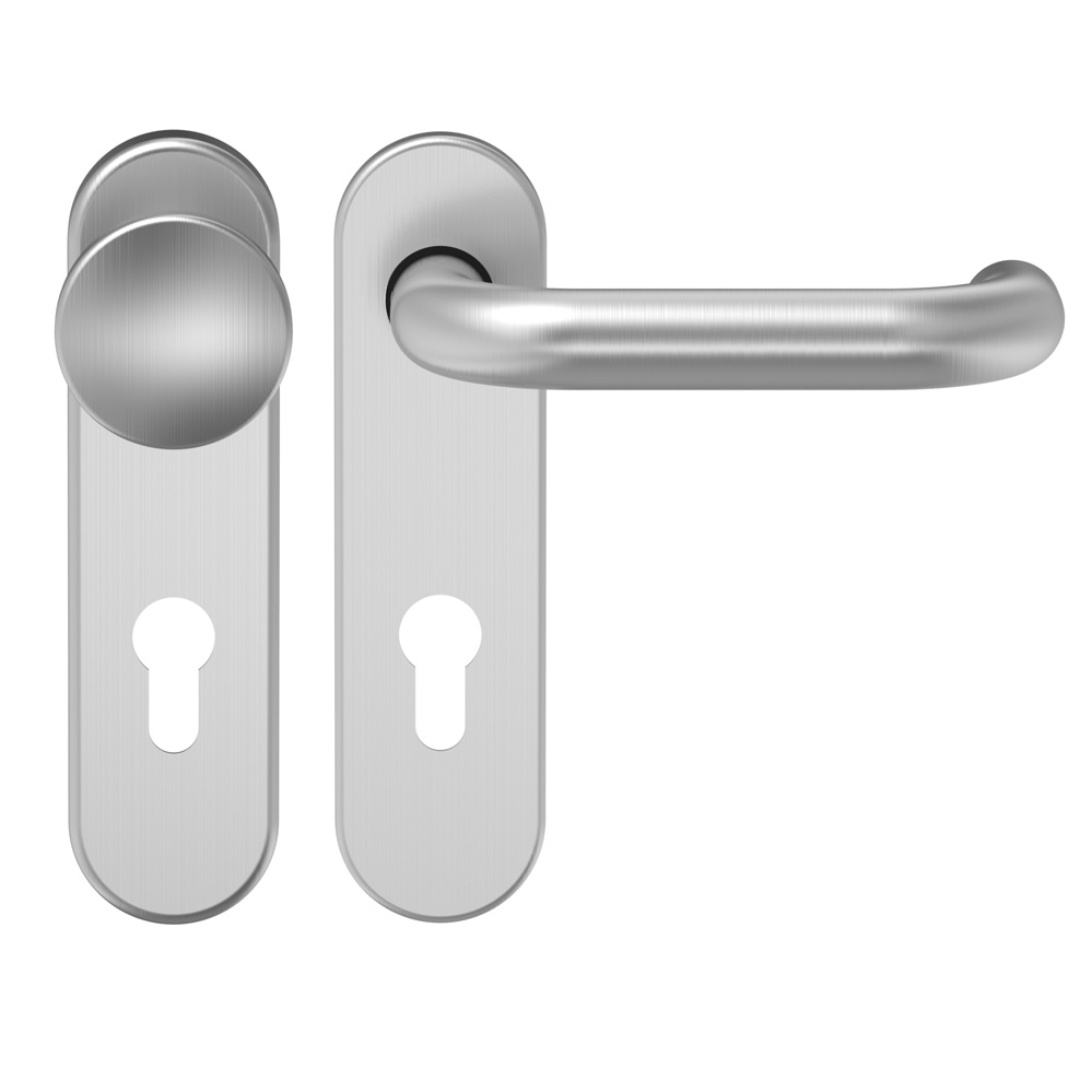 FH-Verdeckschild-Wechselkurzbeschlag / 9 mm / Nr.: 306200 / EDELSTAHL / festdrehbar / 72 mm