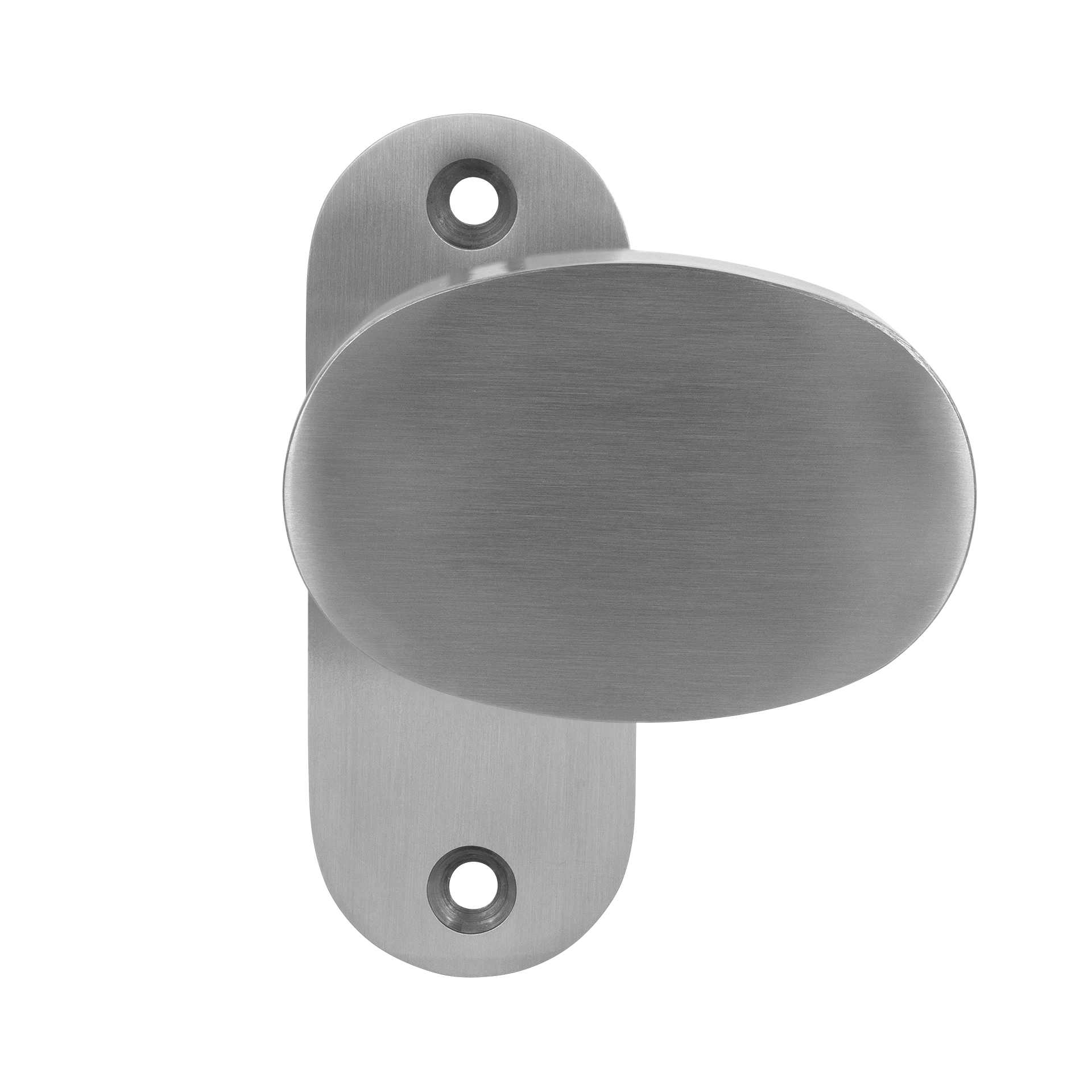 Knopf drehb. auf Rosette passend für Schlosskästen Lochabstand = 67 mm / Edelstahl / festdrehbar