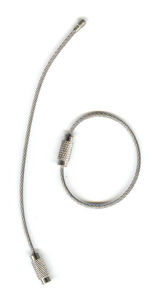 Drahtseil-Kurzkette mit Schraubverschluss EDELSTAHL / 110 mm / 1 VE = 10 Stück