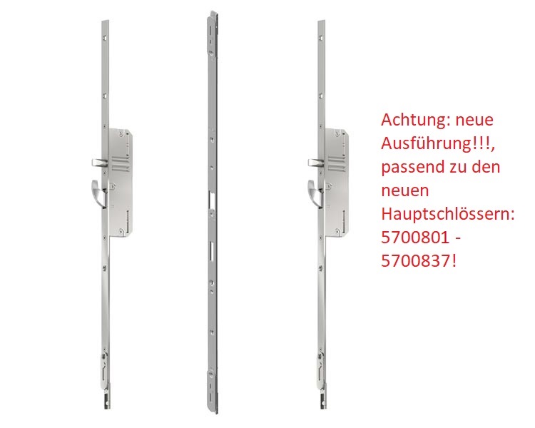 Stulpgarnitur für KFV-Reparaturverschluss RB1600SG / Hakenschwenkriegel+Bolzen / Stulp 16mm / 92mm
