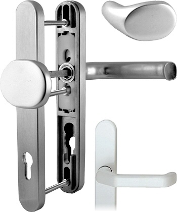 Schmalrahmenschutz-Wechselgarnitur "VARIABEL" / F1-eloxiert / 8 mm / 92 mm / 12 mm stark