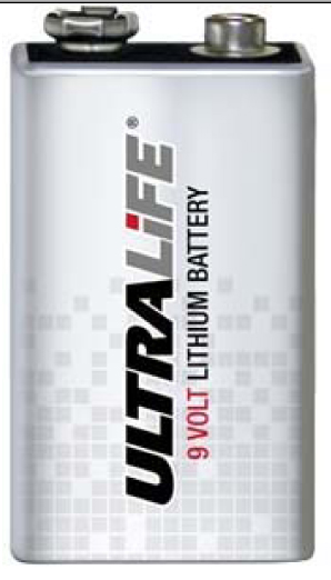 ULTRALIFE- 9 VOLT LITHIUM BATTERIE CR9V ULTRALIFE- 9 VOLT LITHIUM BATTERIE CR9V