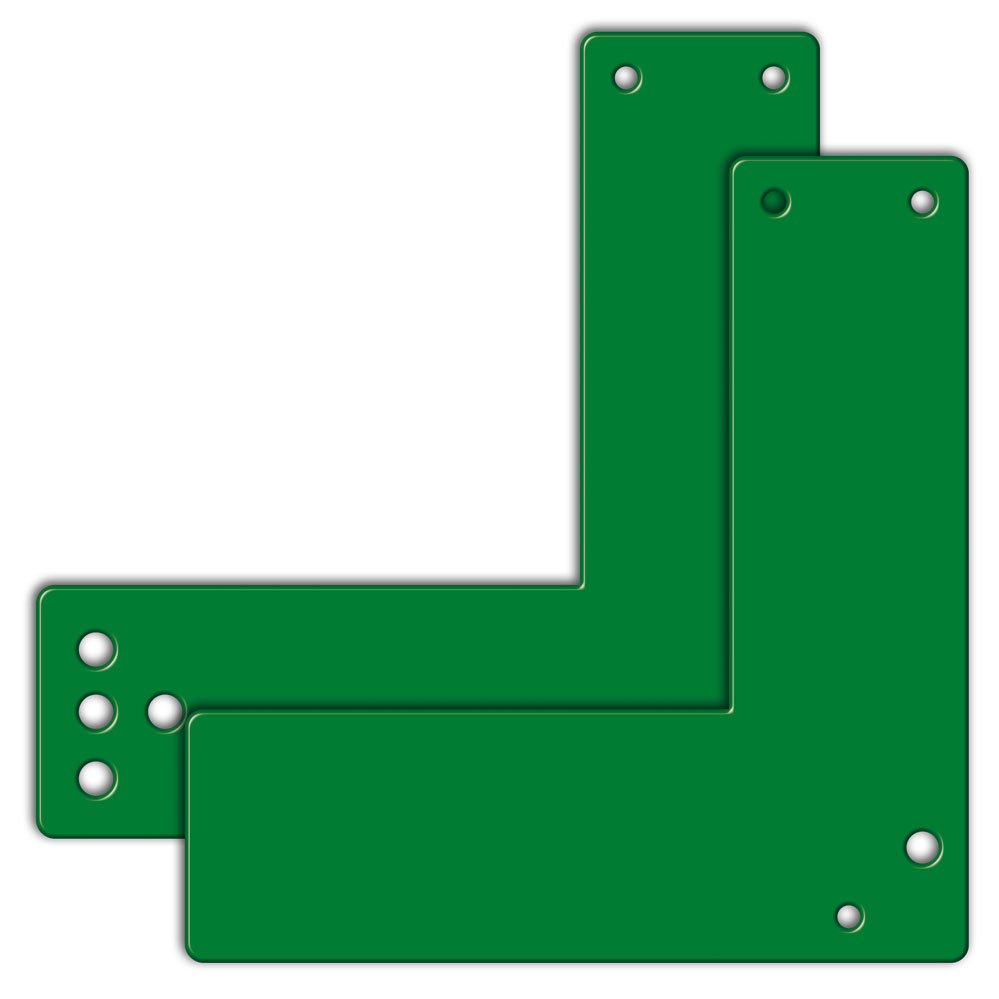 Stahl-Montageplatte für Türwächtermontage an Glasrahmen / für Kurzschilder oder Rundrosetten