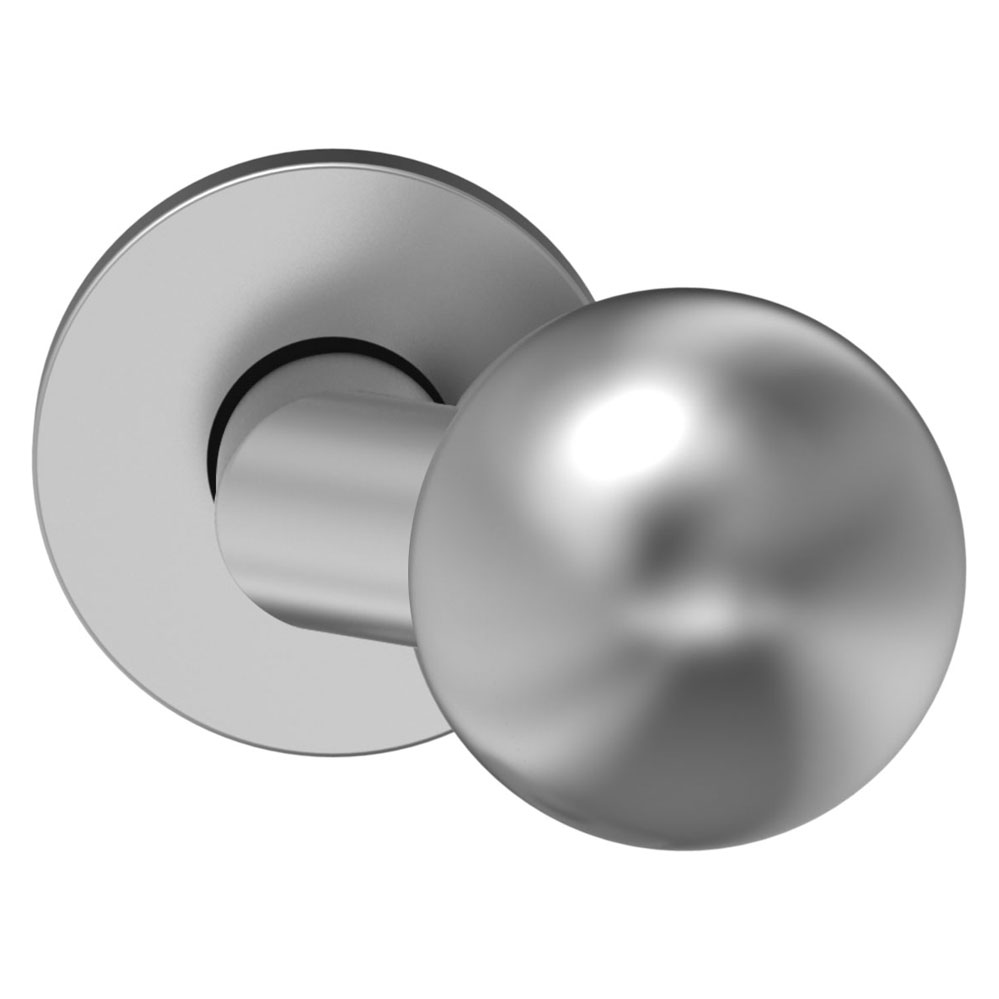 Abgekröpfter Kugelknopf fest auf runder Rosette mit verdeckter Verschraubung / F1