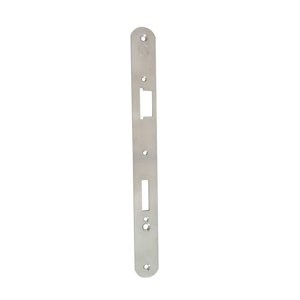 Edelstahl-Stulp 280x30 mm / stumpf / rund / DLS/ für Vario-Haustürschloss 92 mm