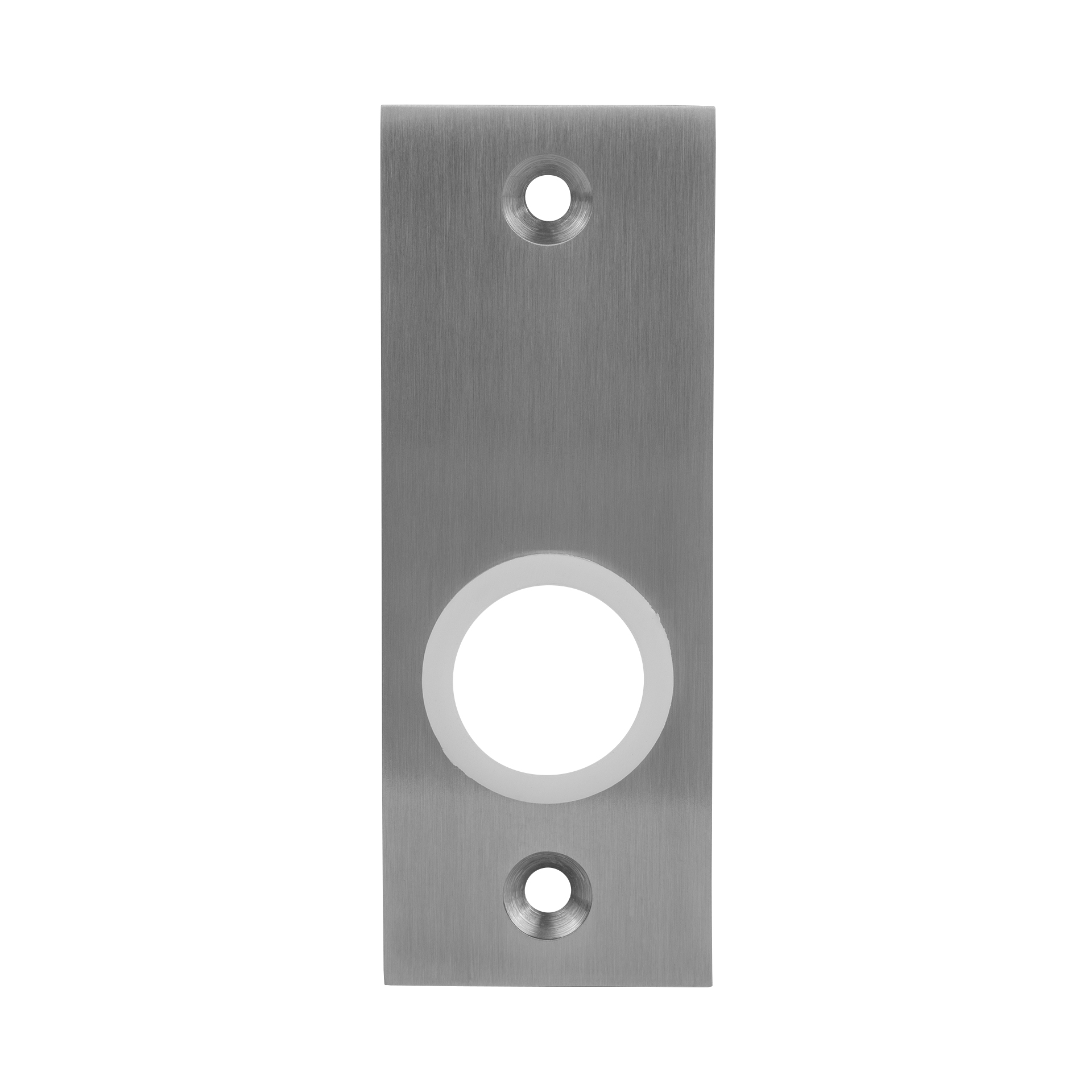 Eckige Drückerrosette passend für Schlosskästen Lochabstand = 67 mm / Edelstahl