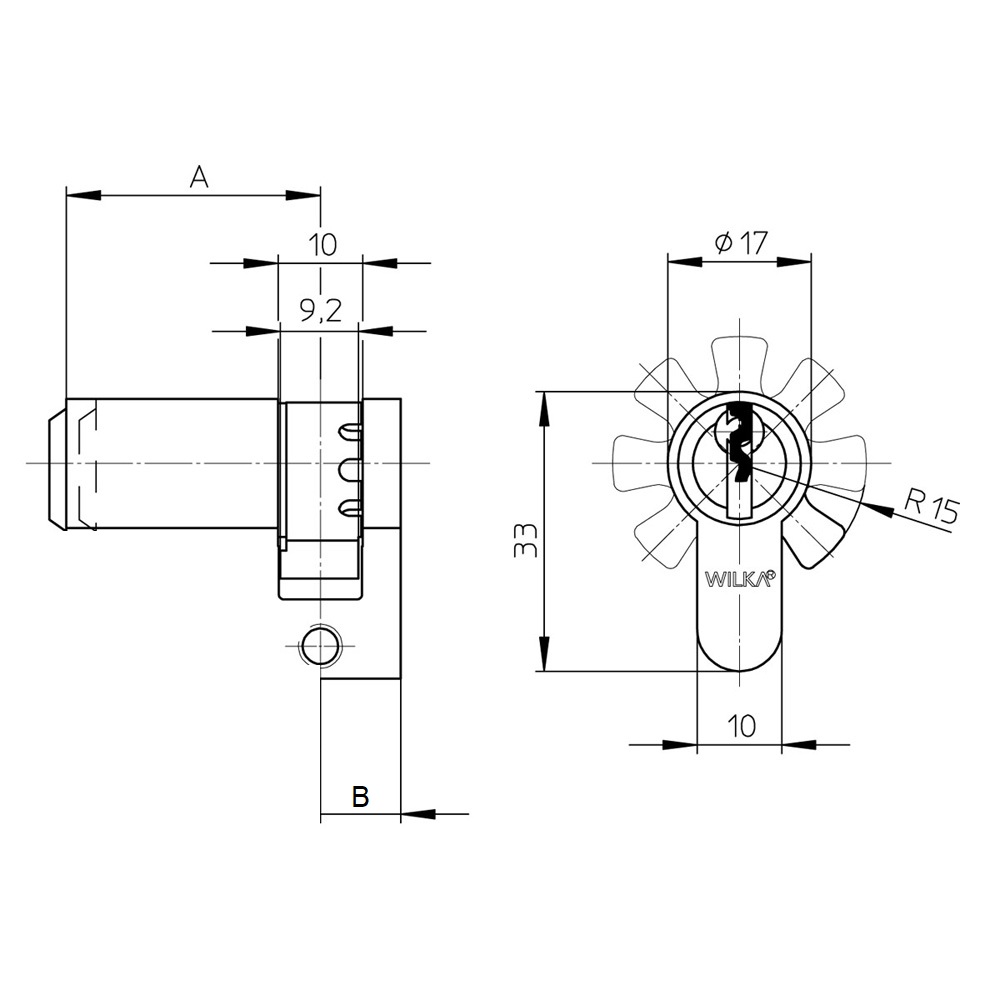 Profilhalbzylinder CARAT S4 mit Sicherungskarte Länge: 30/10 mm / verschiedenschließend