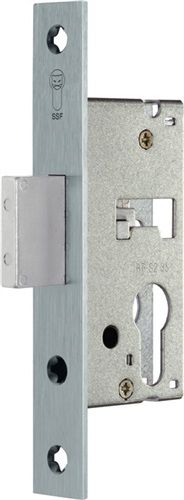 Rohrrahmen-Riegel-Einsteckschloss 45 mm Dorn / Edelstahl-Stulp: 160 x 24 mm