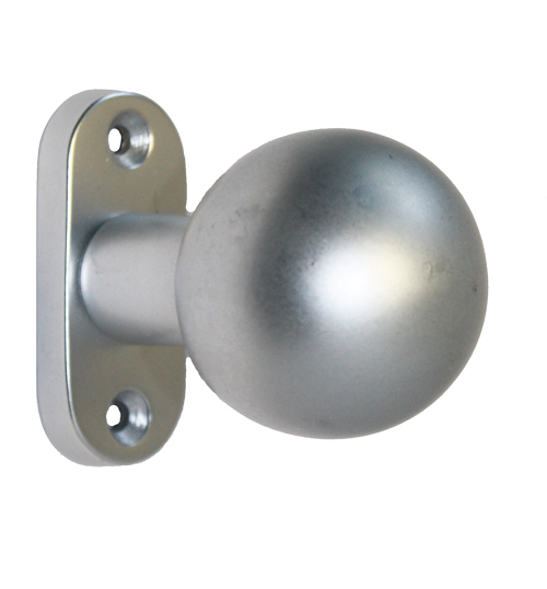 Kugelknopf fest auf ovaler Rosette F1-eloxiert