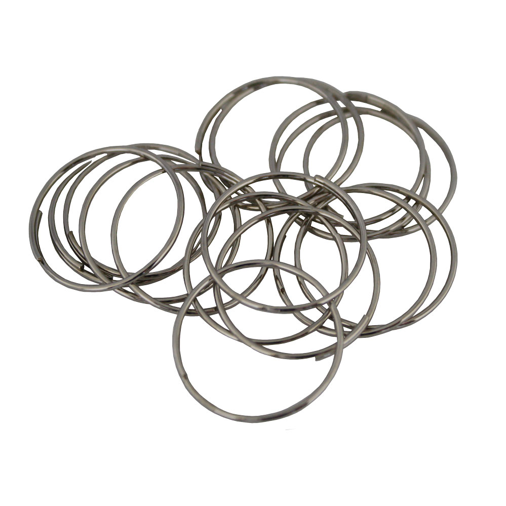 Schlüsselringe/ Stahldrahtringe / 21 x 5 x 0,9 mm Verpackungseinheit: 1 Set = 250 Stück überlappend