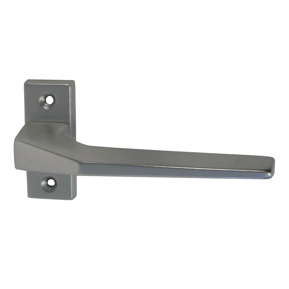 Metalltürdrückerlochteil 8 mm / F1-elox. festdrehbar auf eckiger Guss-Rosette / LA = 50 mm Metalltürdrückerlochteil 8 mm / F1-elox. festdrehbar auf eckiger Guss-Rosette / LA = 50 mm