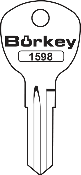BÖRKEY Schlüsselrohling Nr. 1598 1/2 für RENZ (RE) Rohling Fabrikat: BÖRKEY (1598H 1/2)