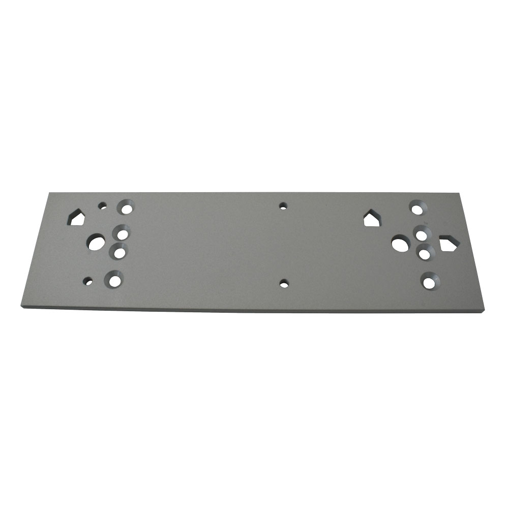 Montageplatte für Dormakaba TS 71 silber Abmessung: 232 x 68 mm Montageplatte für Dormakaba TS 71 silber Abmessung: 232 x 68 mm