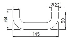 Aluminium-Schutzdrückergarnitur mit Kernziehschutz 72 mm / Zylindervorstand 10-15 mm / F1-elox. / ES1