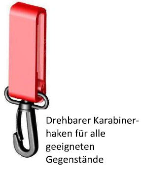 Gürtelclip BELTRIDER® - schwarz Multifunktionshalter für Kleinteile /mit Karabiner