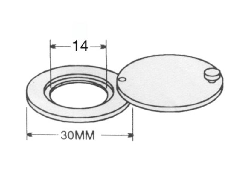 Türspionschließer passend zu 14 mm Türspion Serie "Deluxe" in verchromt / schwenkbar