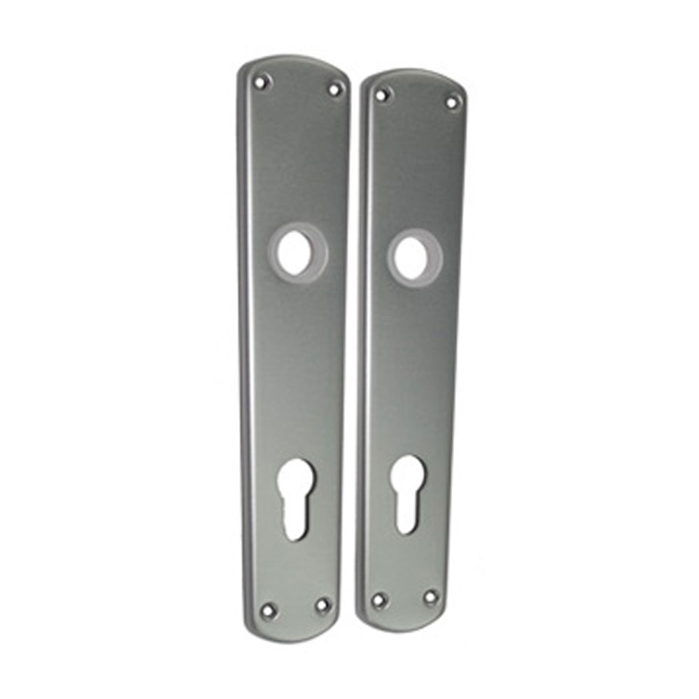 Konische Haustür-Langschilder 240 x 48/40 mm PZ-gelocht / 92 mm / F1-eloxiert / gepresst