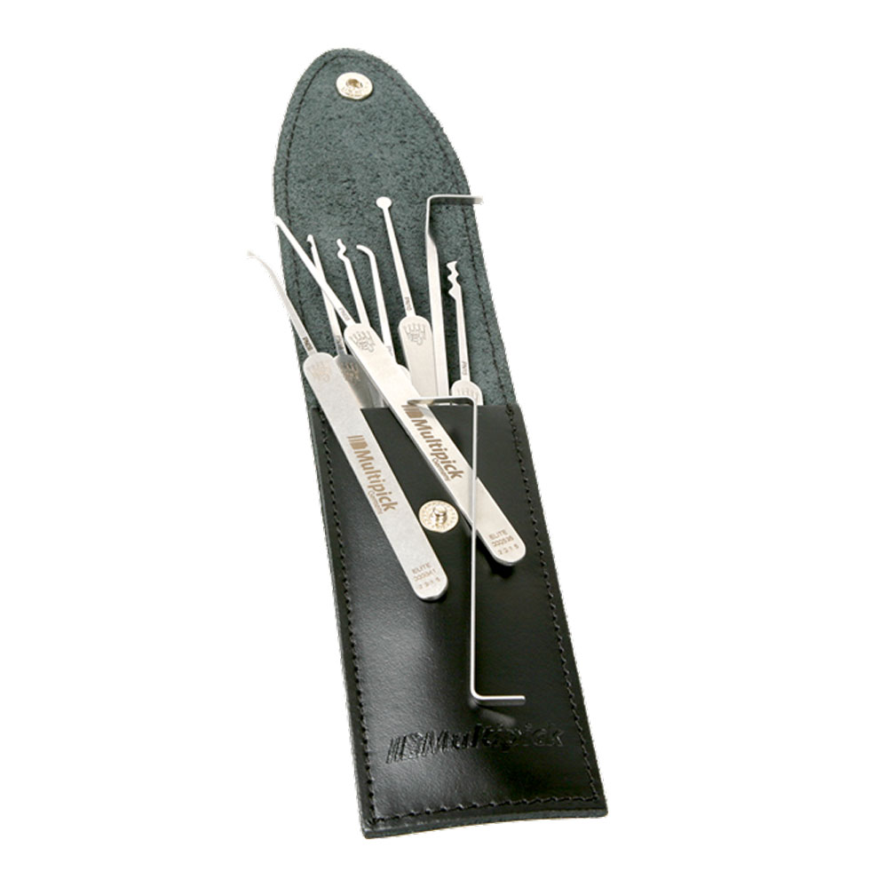 Sperrhaken-Pick-Set (9-teilig) im Etui mit Druckknopfverschluss