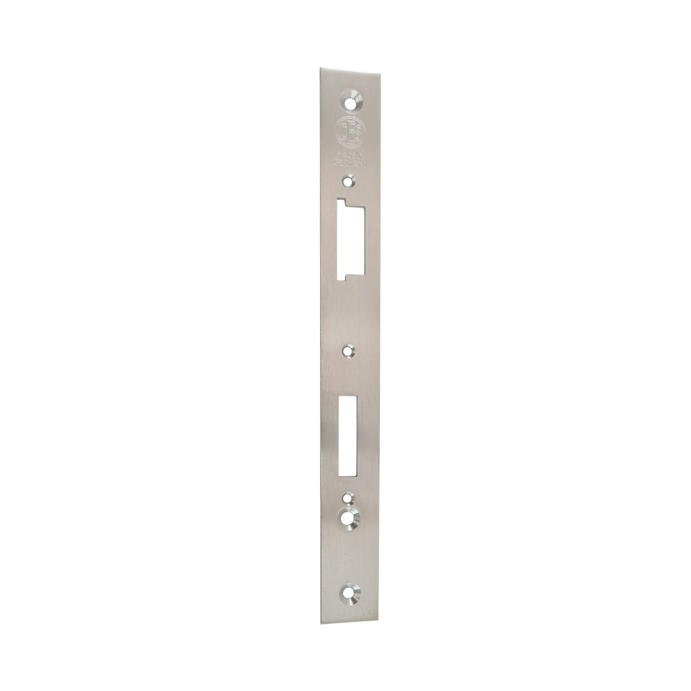 Edelstahl-Stulp 280x22 mm / falz / käntig / DLS / passend zum PZ-Vario-Haustürschloss (92 mm)