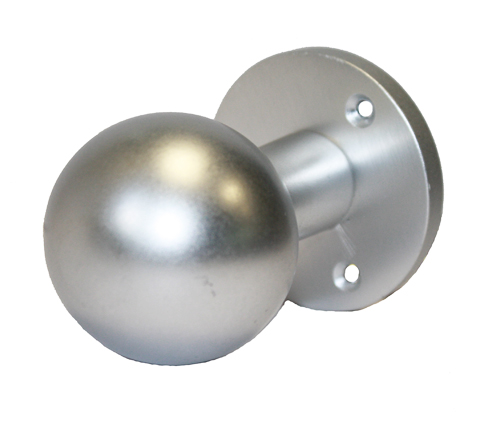 Kugelknopf fest auf runder Rosette F1-eloxiert