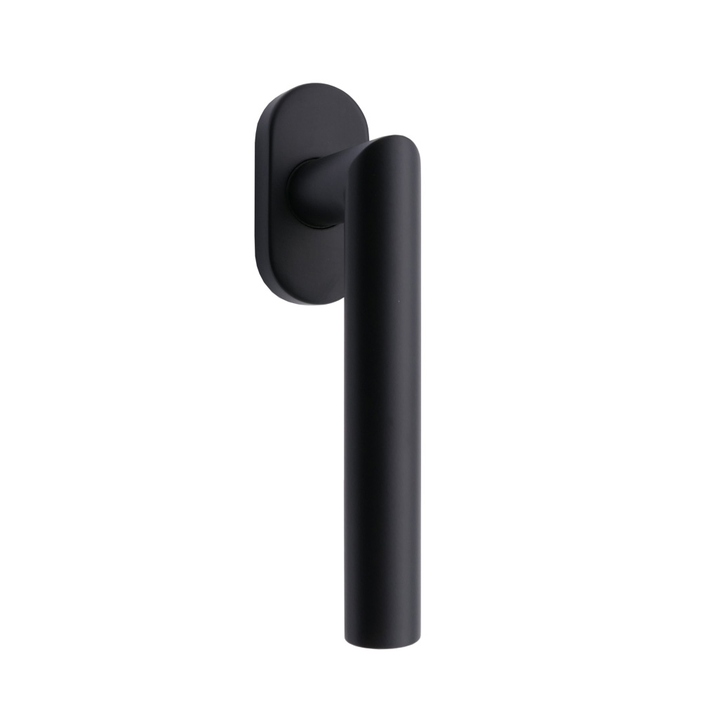 Fenstergriff mit Rasterung / schwarz / CL-Form mit 2 x 7 mm Vierkant-Stiften (lose)