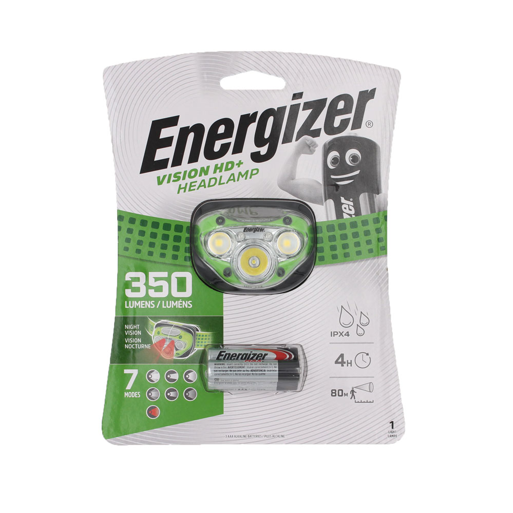 VISION HD+ Headlight LED-Kopflampe inkl. 3 x AAA-Mikro Batterien