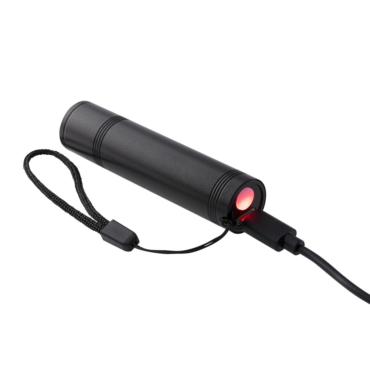 Wiederaufladbare LED-Taschenlampe Nr. 53012 mit 3 Leuchtmodi / inkl. USB-A und USB-C Kabel