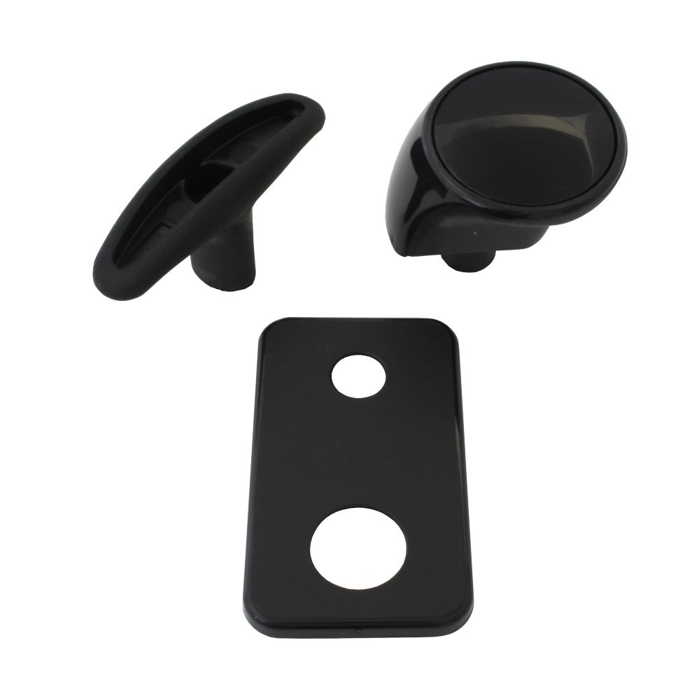 Garagentorgarnitur "Hörmann" für Sektionaltore Nr. 3053601 / 9 mm / Kunststoff schwarz