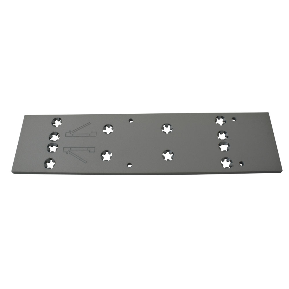 Montageplatte für Dormakaba TS 83 silber Abmessung: 245 x 60 mm Montageplatte für Dormakaba TS 83 silber Abmessung: 245 x 60 mm