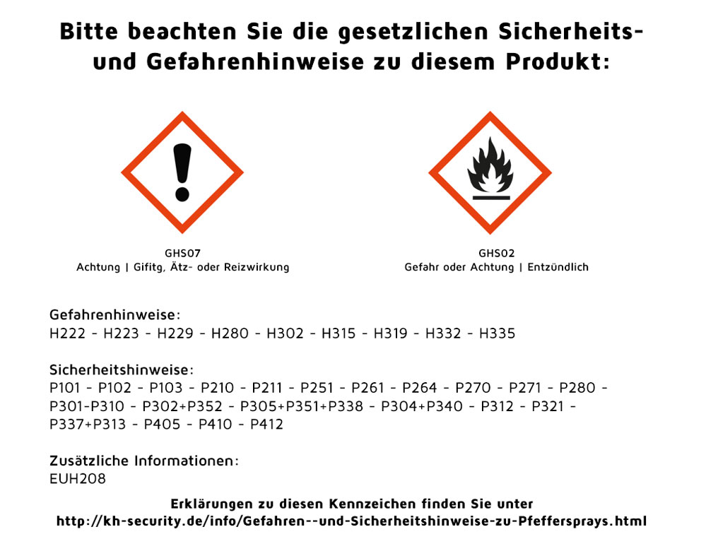 Pfefferspray /15 ml. / Abmessung: ca. 90 x 20 mm Pepper-Super-Fog / Anti-Attack