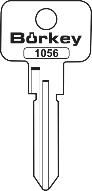 BÖRKEY Schlüsselrohling Nr. 1056 für DOM (1E) Rohling Fabrikat: BÖRKEY