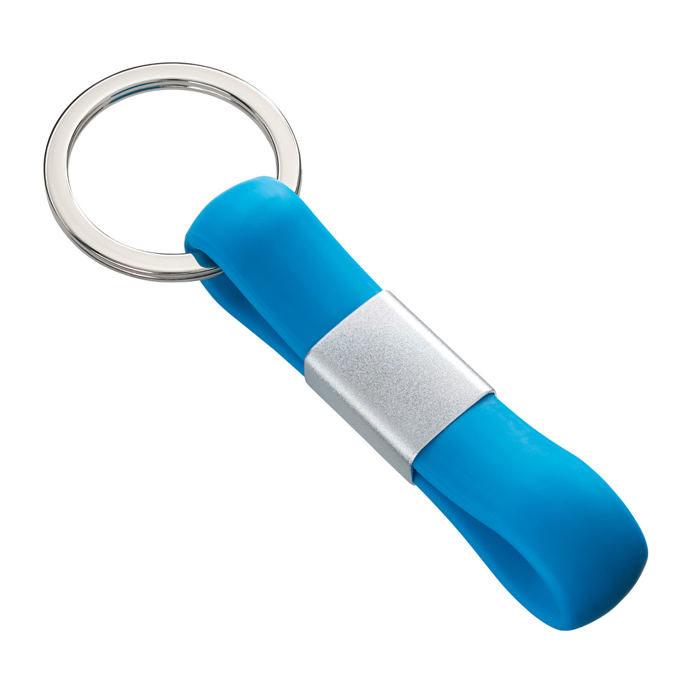 Schlüsselanhänger RE98-Honolulu blau Aluminium/Silikon/Stahl / Abm: 113 x 38 x 24 mm
